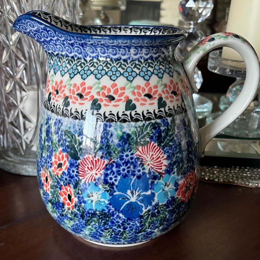 Ceramika Artystyczna Unikat Polish stoneware pottery pitcher. NWT❣️ - Picture 2 of 7